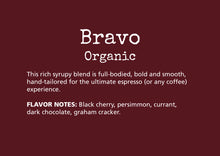 Load image into Gallery viewer, espresso, coffee, bravo, organic, subscription, sweet, hand-tailored, vibrant, citrus, clean