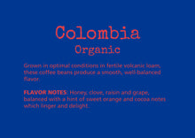Load image into Gallery viewer, coffee, colombia, organic, subscription, volcanic soil, cherry, cararmel, honey