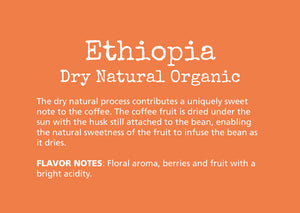 coffee, subscription, ethiopia, dry, natural, organic, sweetness, floral, fruity, acidic
