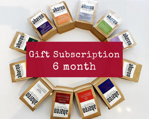 6 months Coffee Subscription Gift - 1 12oz bag delivered every month